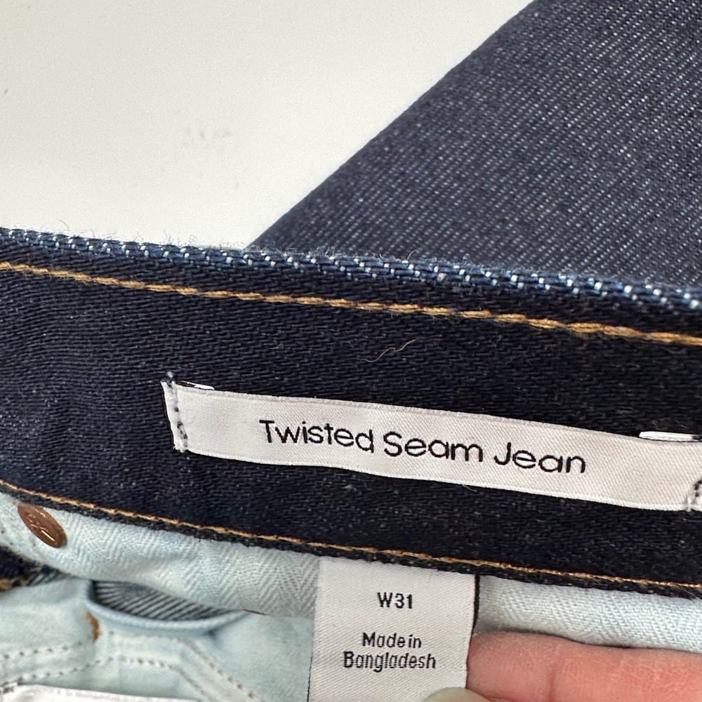 Calvin Klein Jeans Twisted Seam Jean W31 Dark Indigo Organic Cotton Selvedge NEW - Picture 12 of 16